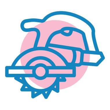 Dairesel testere. Web simgesi basit illüstrasyon