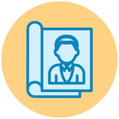 Öğrenci kitabı. Web simgesi basit illüstrasyon