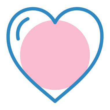 Kalp. Web simgesi basit illüstrasyon