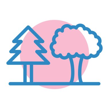 Ağaçlar. Web simgesi basit illüstrasyon