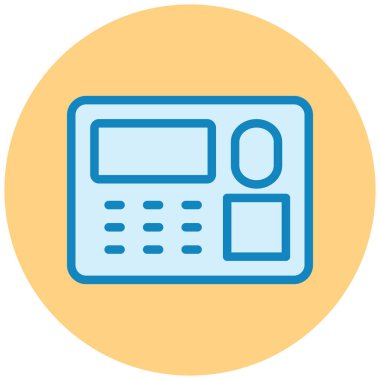 hesap makinesi düz vektör simgesi