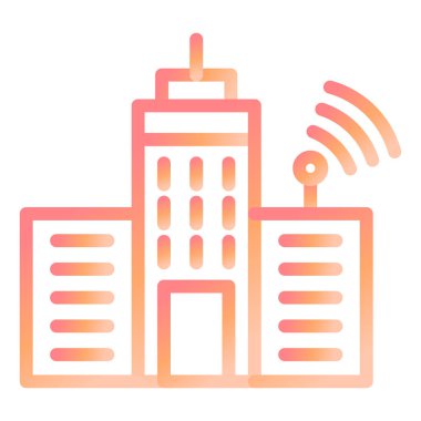 Smart City modern simge vektör çizimi 