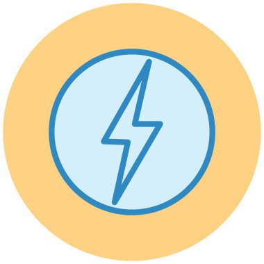 Yıldırım. Web simgesi basit illüstrasyon