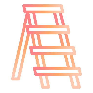 Merdiven. Web simgesi basit illüstrasyon