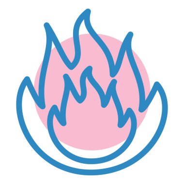 ateş alevi simgesi vektör illüstrasyon tasarımı