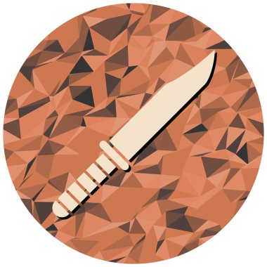 Bıçak ikonu. ağ için kılıç vektör simgelerinin düz çizimi