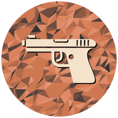 silah simgesi modada izole edilmiş arkaplan