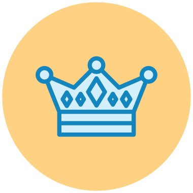 Taç. Web simgesi basit illüstrasyon