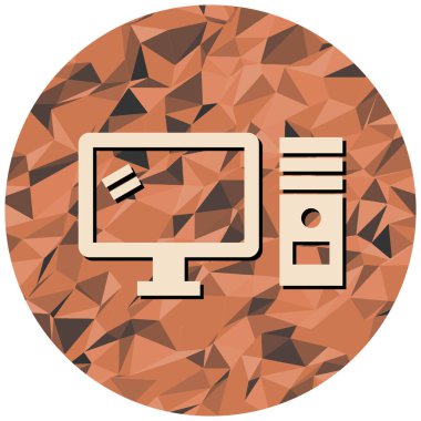 Bilgisayar. Web simgesi basit illüstrasyon