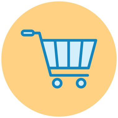 Alışveriş arabası. Basit resimleme