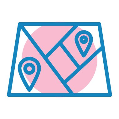 harita pin ikonu vektör illüstrasyonu