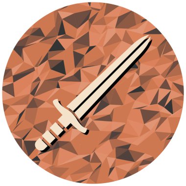 Kılıç. Web simgesi basit illüstrasyon