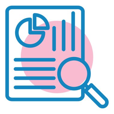 Analizler. Web simgesi basit illüstrasyon