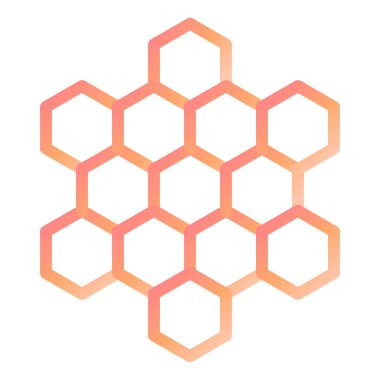 Bal peteği ikonu. Beyaz arkaplanda izole edilmiş web tasarımı için bal hücrelerinin izometrik vektör simgeleri