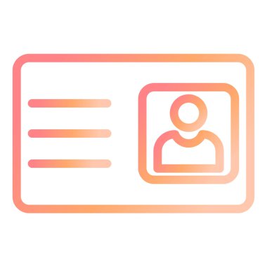 Ziyaretçi kartı. Web simgesi basit illüstrasyon 