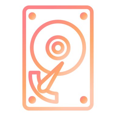 Hard Disk modern simge vektör çizimi 