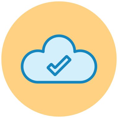 Bulut. Web simgesi basit illüstrasyon