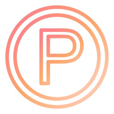 Park tabelası. Web simgesi basit illüstrasyon 