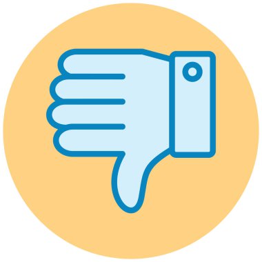 Hoşlanmıyorum. Web simgesi basit illüstrasyon