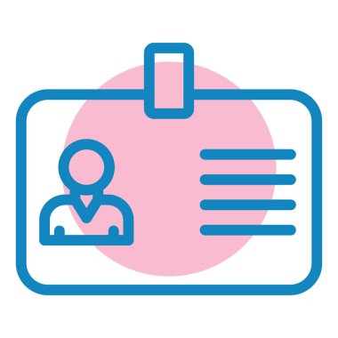 kimlik kartı vektör simgesi