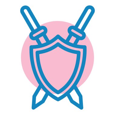 Kalkan. Web simgesi basit illüstrasyon