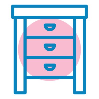 Çekmeceler. Web simgesi basit illüstrasyon