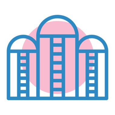 Bina. Web simgesi basit illüstrasyon