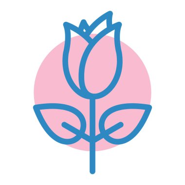 Lale. Web simgesi basit illüstrasyon