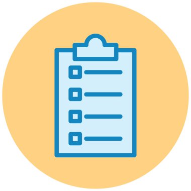 Kontrol listesi. Web simgesi basit tasarım