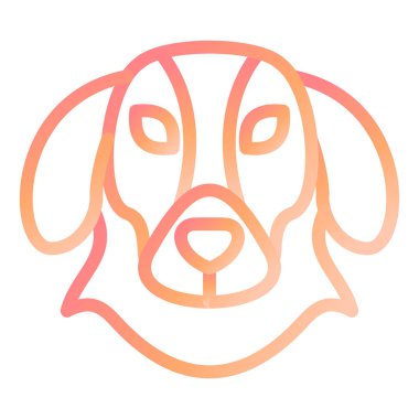 Köpek. Web simgesi basit illüstrasyon 