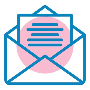 Mektup. Web simgesi basit illüstrasyon