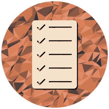 Bir kontrol listesinin düz dizaynının vektör çizimi