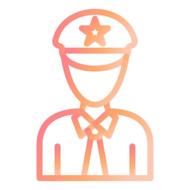 Subay modern simge vektör illüstrasyonu 