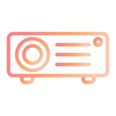 Projektör. Web simgesi basit illüstrasyon 