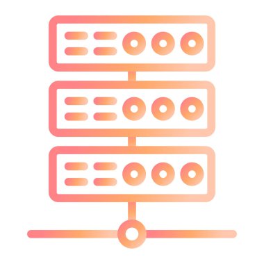 Sunucu. Web simgesi basit illüstrasyon 