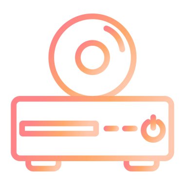 CD Oynatıcı modern simge vektör illüstrasyonu