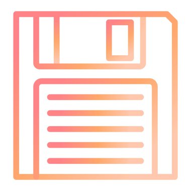 Disket düz simgesi, vektör illüstrasyonu