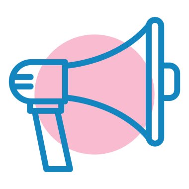 Megafon. Web simgesi basit illüstrasyon