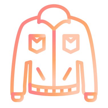 Ceket. Web simgesi basit illüstrasyon 