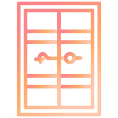 Kapı. Web simgesi basit illüstrasyon