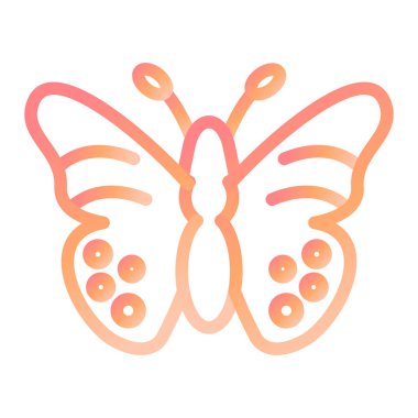 Kelebek simgesi vektör illüstrasyonu