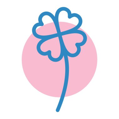 Yonca. Web simgesi basit illüstrasyon