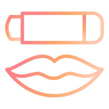 Dudak kremi. Web simgesi basit illüstrasyon 