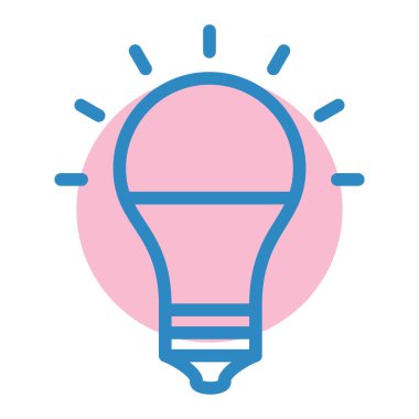 ampul vektör kabartması düz simge