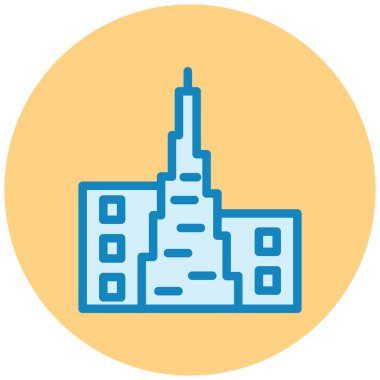 Bina. Web simgesi basit illüstrasyon