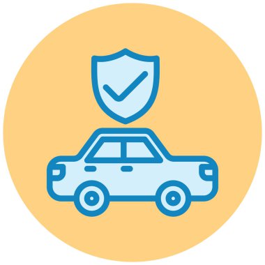 Araba sigortası. Basit resimleme