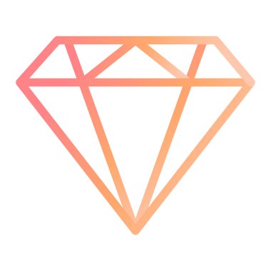 Elmas. Web simgesi basit illüstrasyon