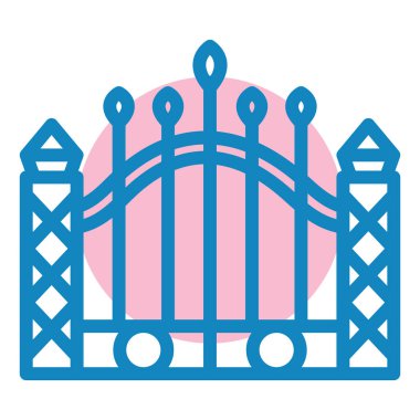 Çit. Web simgesi basit illüstrasyon