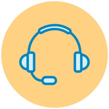 Kulaklık. Web simgesi basit tasarım