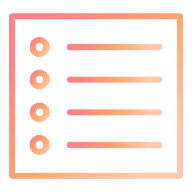 Liste. Web simgesi basit illüstrasyon